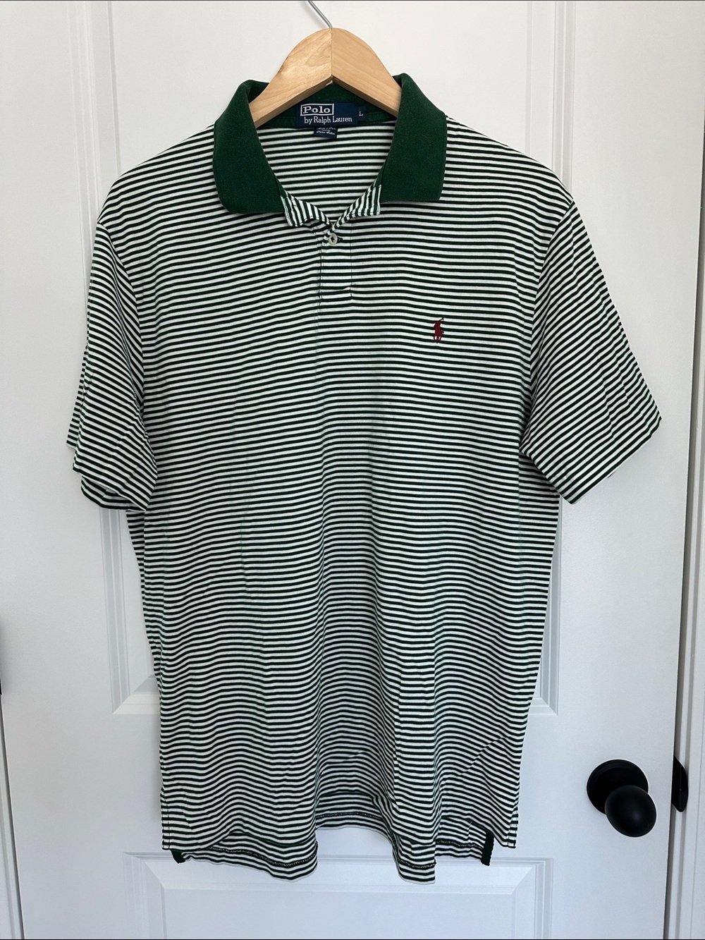 Polo Ralph Lauren Men’s Striped Polo Shirt Green/White L